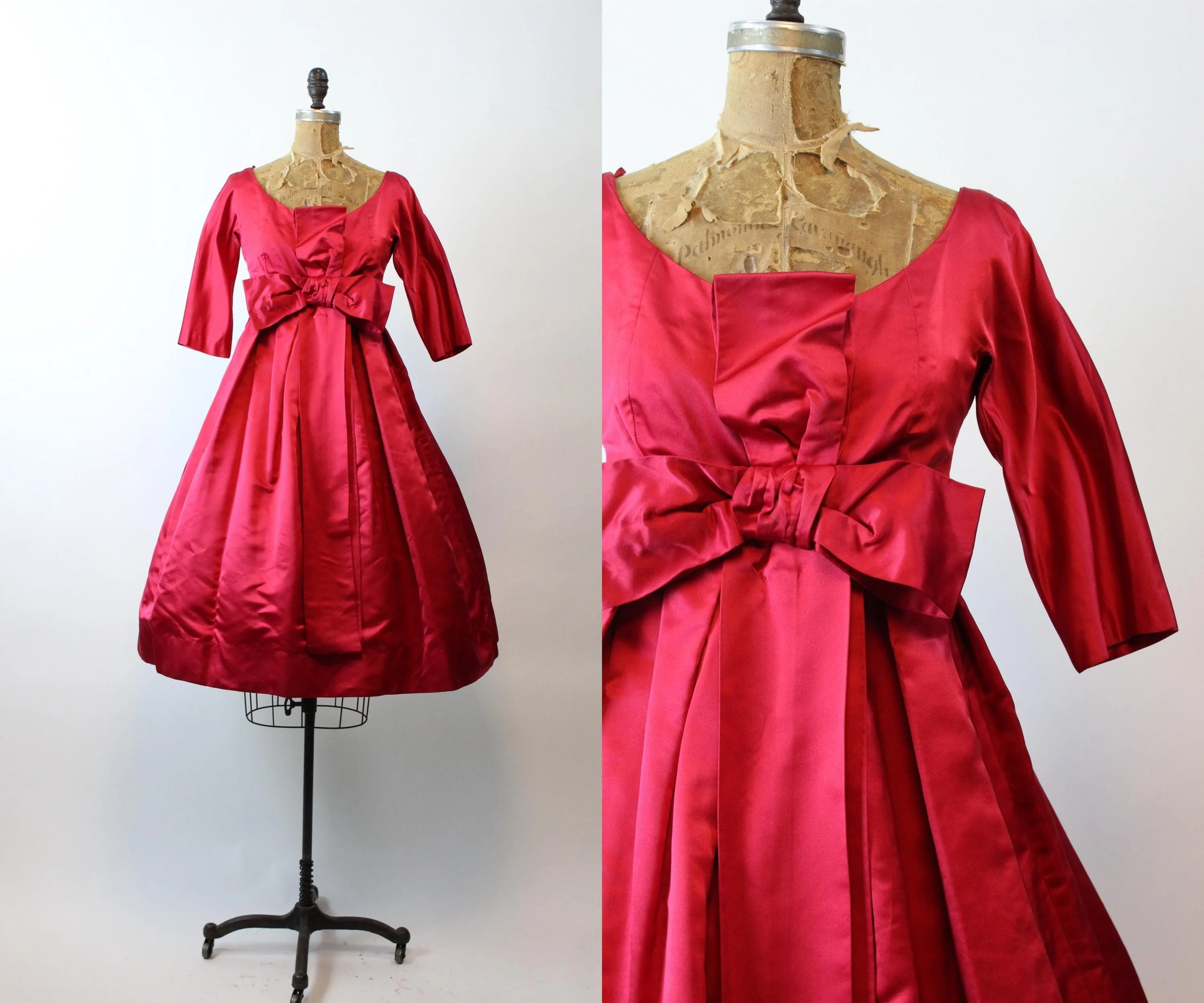 1950s 1958 documented SUZY PERETTE Dior dress small | new fall winter
