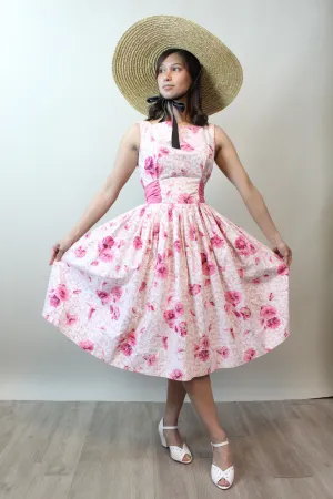 1950s SAMBO fashions SASH cotton dress xs | new spring summer
