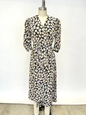 1970s Guy Laroche Daisy Wrap Dress