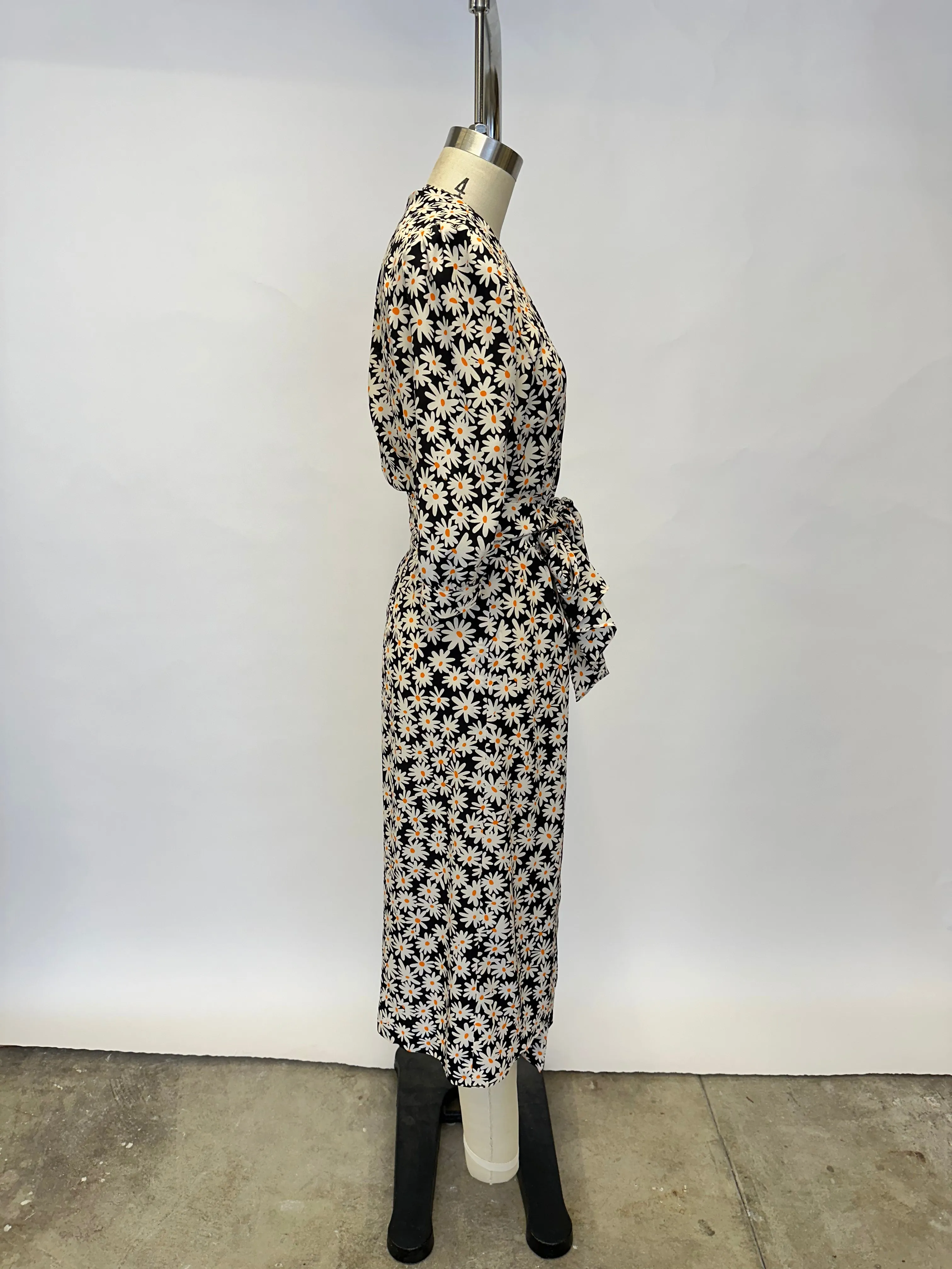 1970s Guy Laroche Daisy Wrap Dress