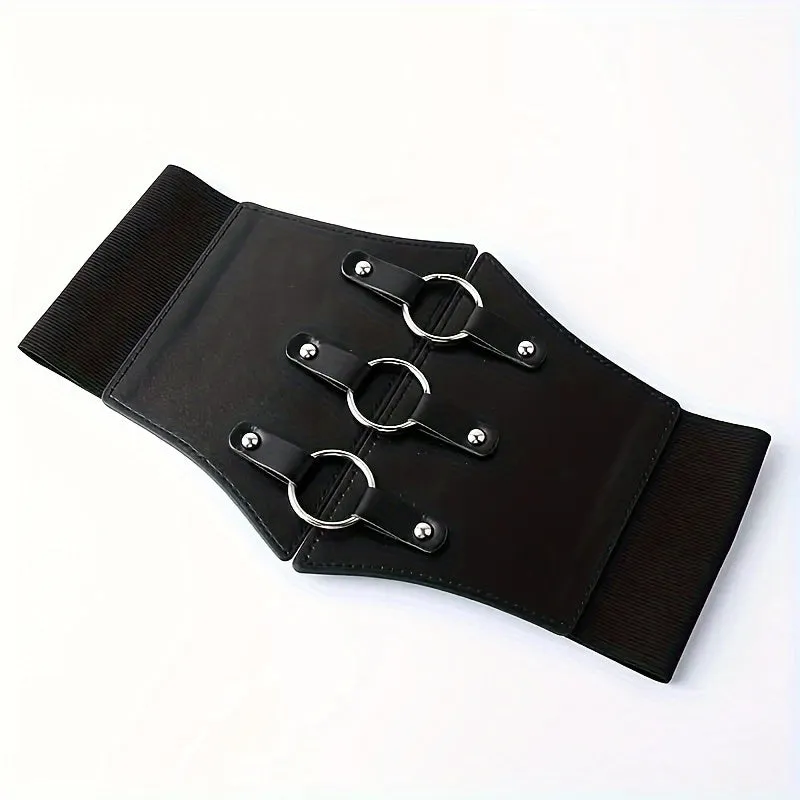 1pc Stylish Wide Elastic Waist Belt