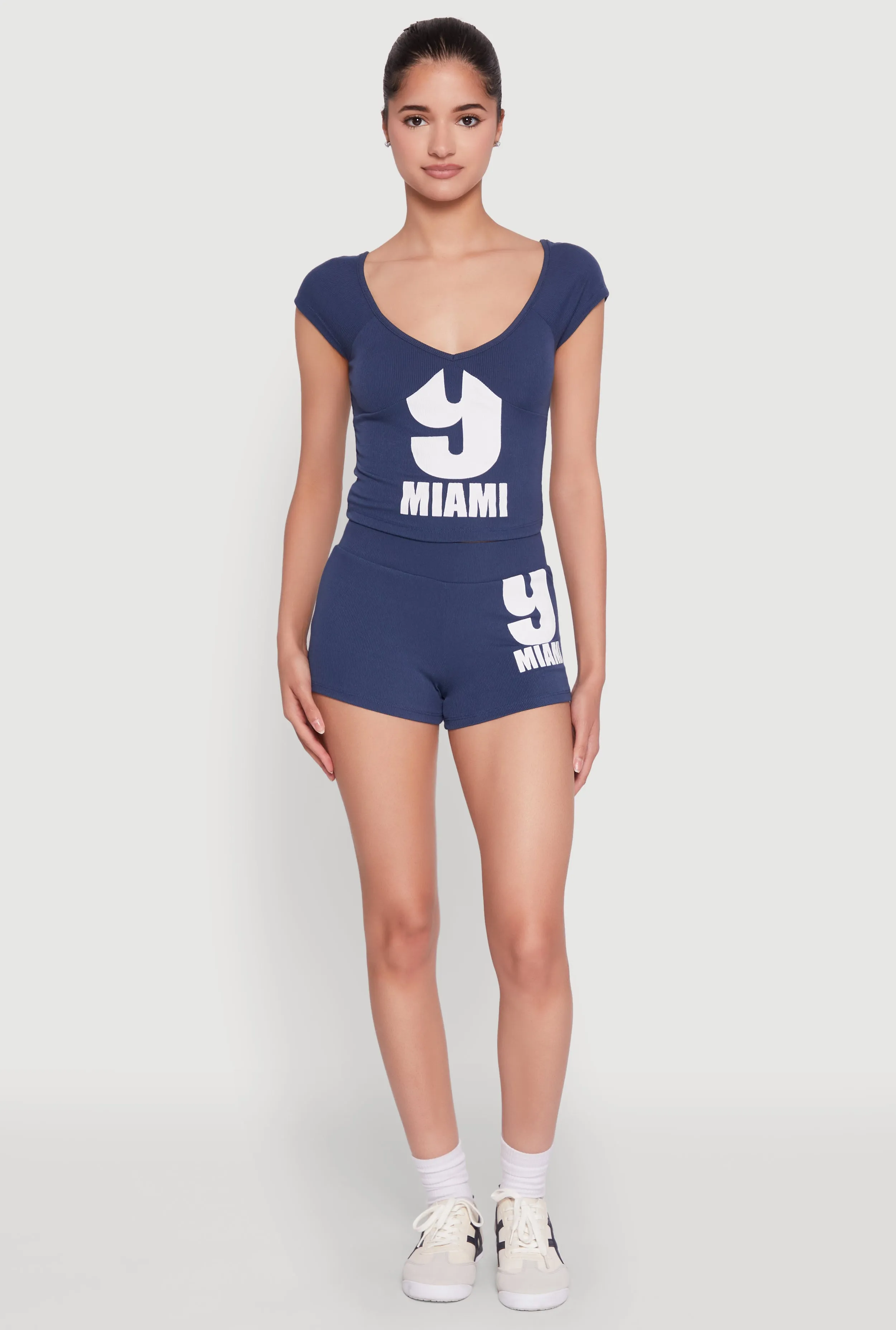 9 Miami Graphic Top
