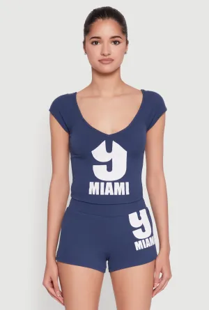 9 Miami Graphic Top