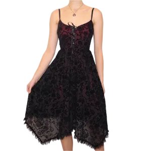 90s Handmade Vampy Corset Dress (S/M)