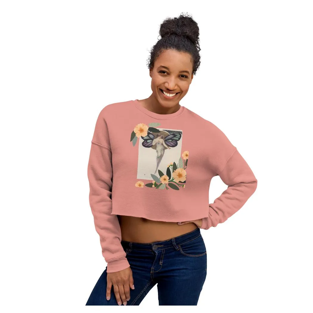 Acacia Butterfly Crop Sweatshirt
