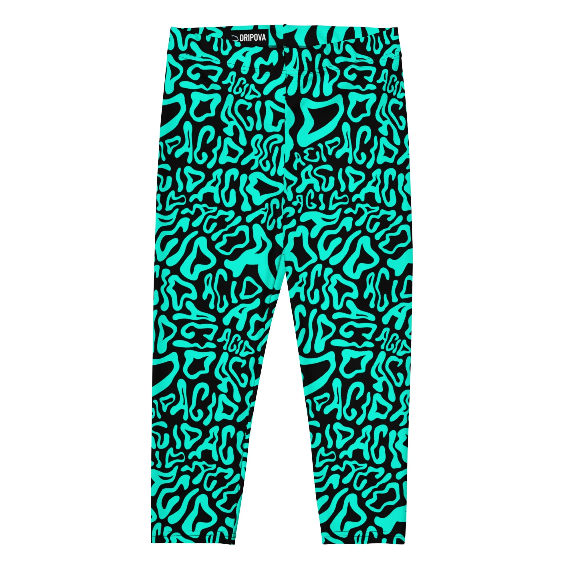Acid Vibrant Neon Colors and Black Patterned Capris