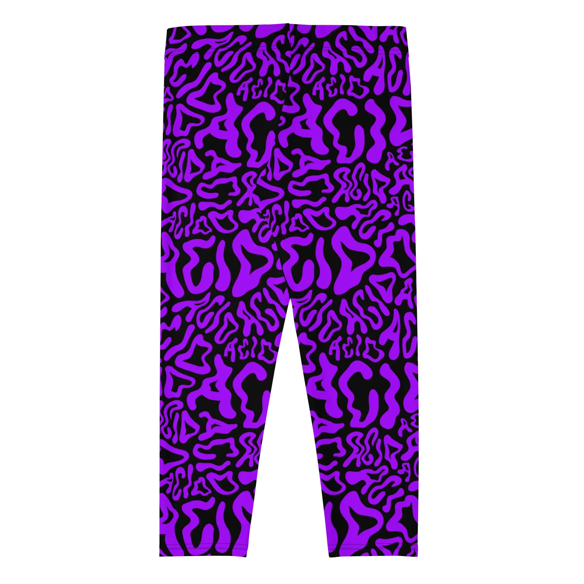 Acid Vibrant Neon Colors and Black Patterned Capris