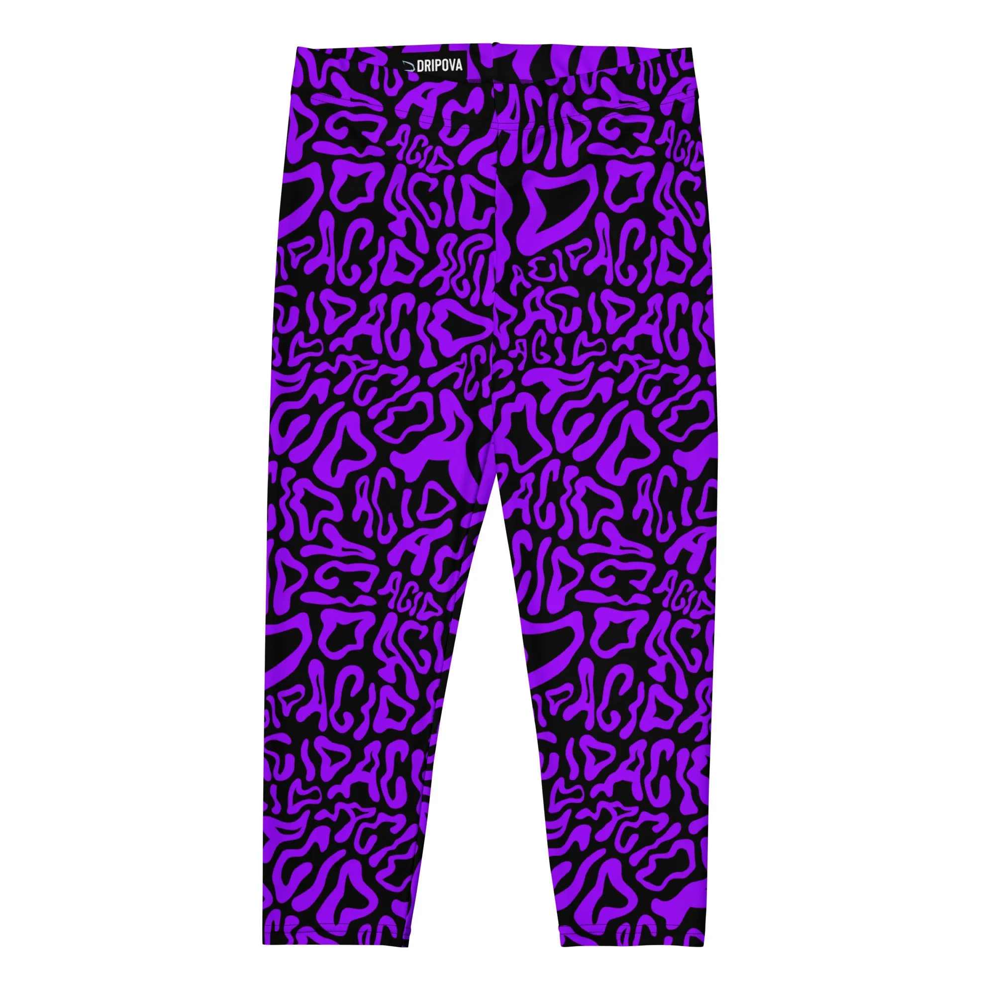 Acid Vibrant Neon Colors and Black Patterned Capris