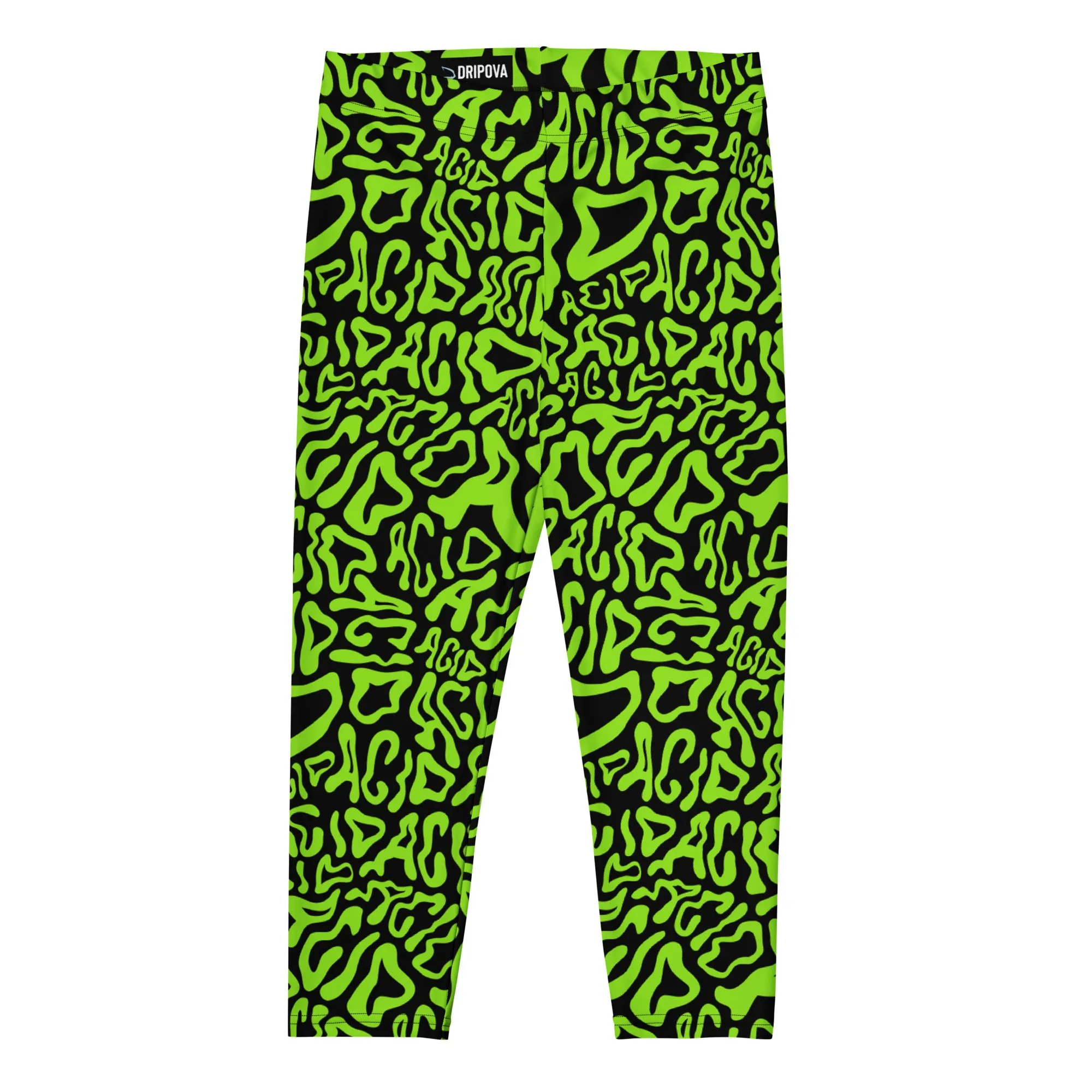 Acid Vibrant Neon Colors and Black Patterned Capris