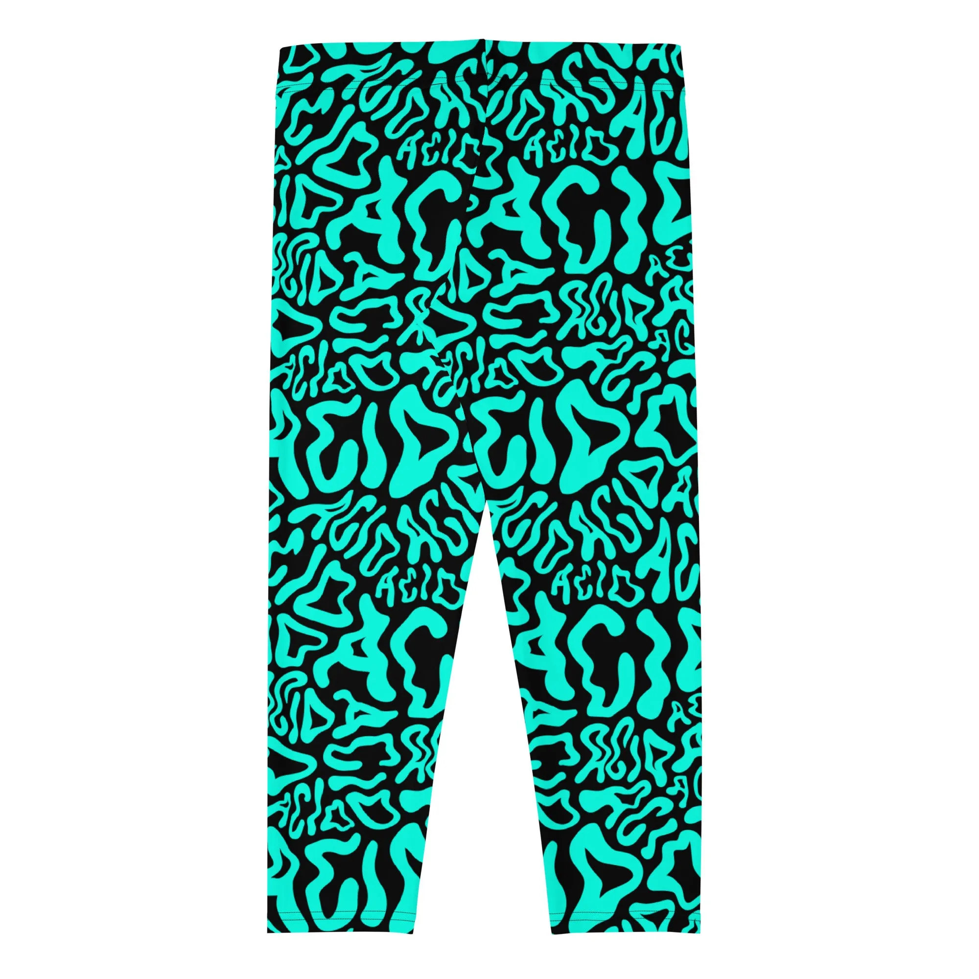 Acid Vibrant Neon Colors and Black Patterned Capris