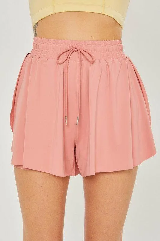 Activewear Two In One Drawstring Shorts S M L
