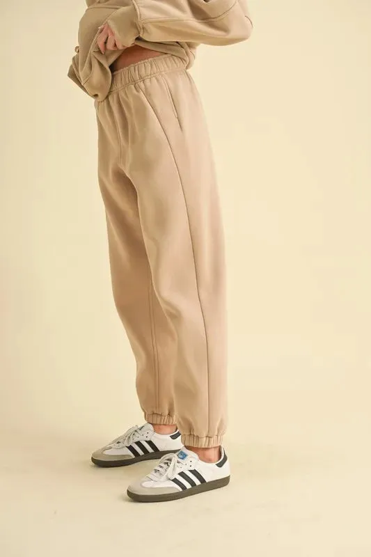 Aemi Co Drawstring Elastic Waist Joggers
