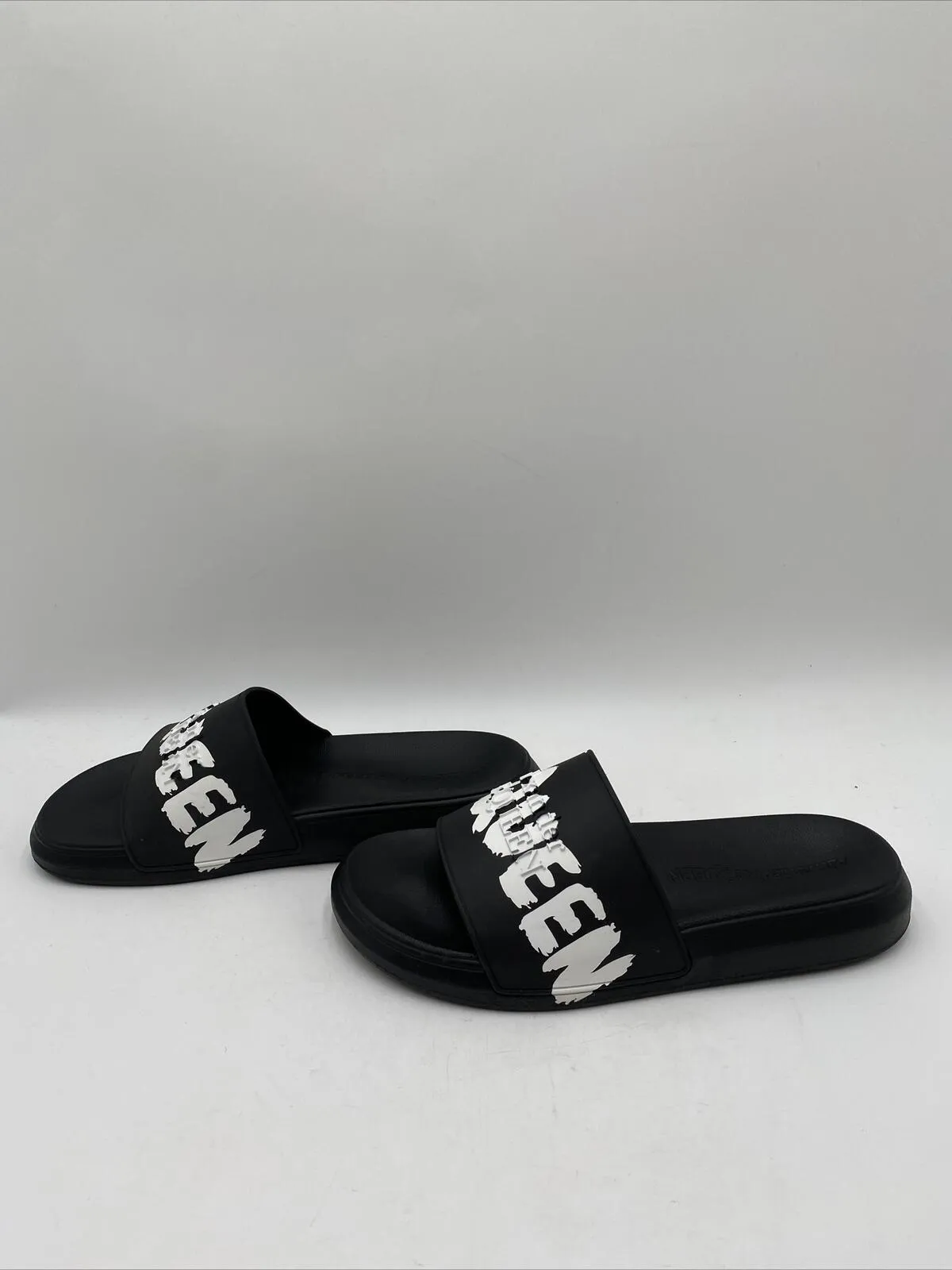 Alexander McQueen Men’s Rubber Slides Black Size 42M - Very Good