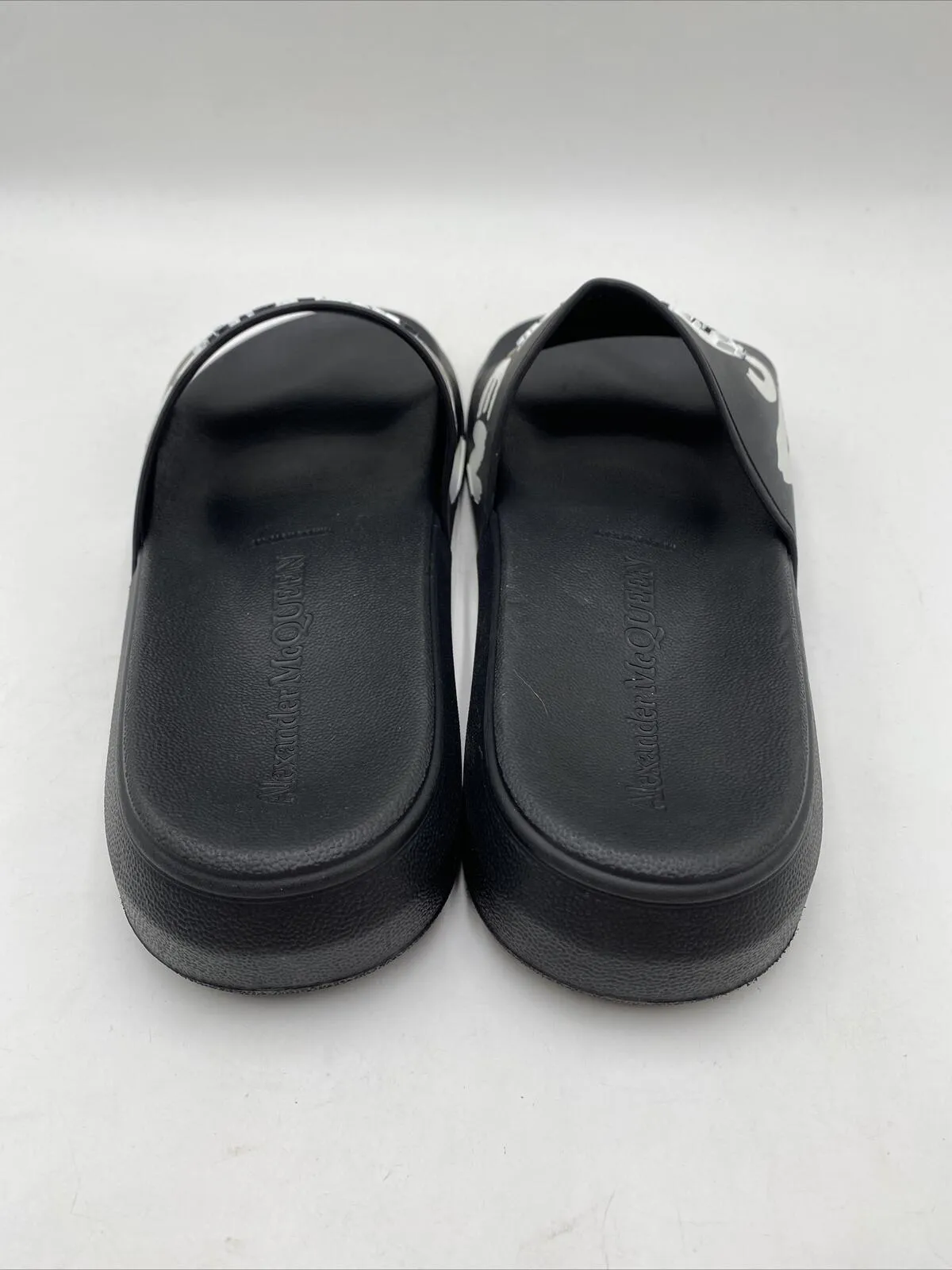 Alexander McQueen Men’s Rubber Slides Black Size 42M - Very Good