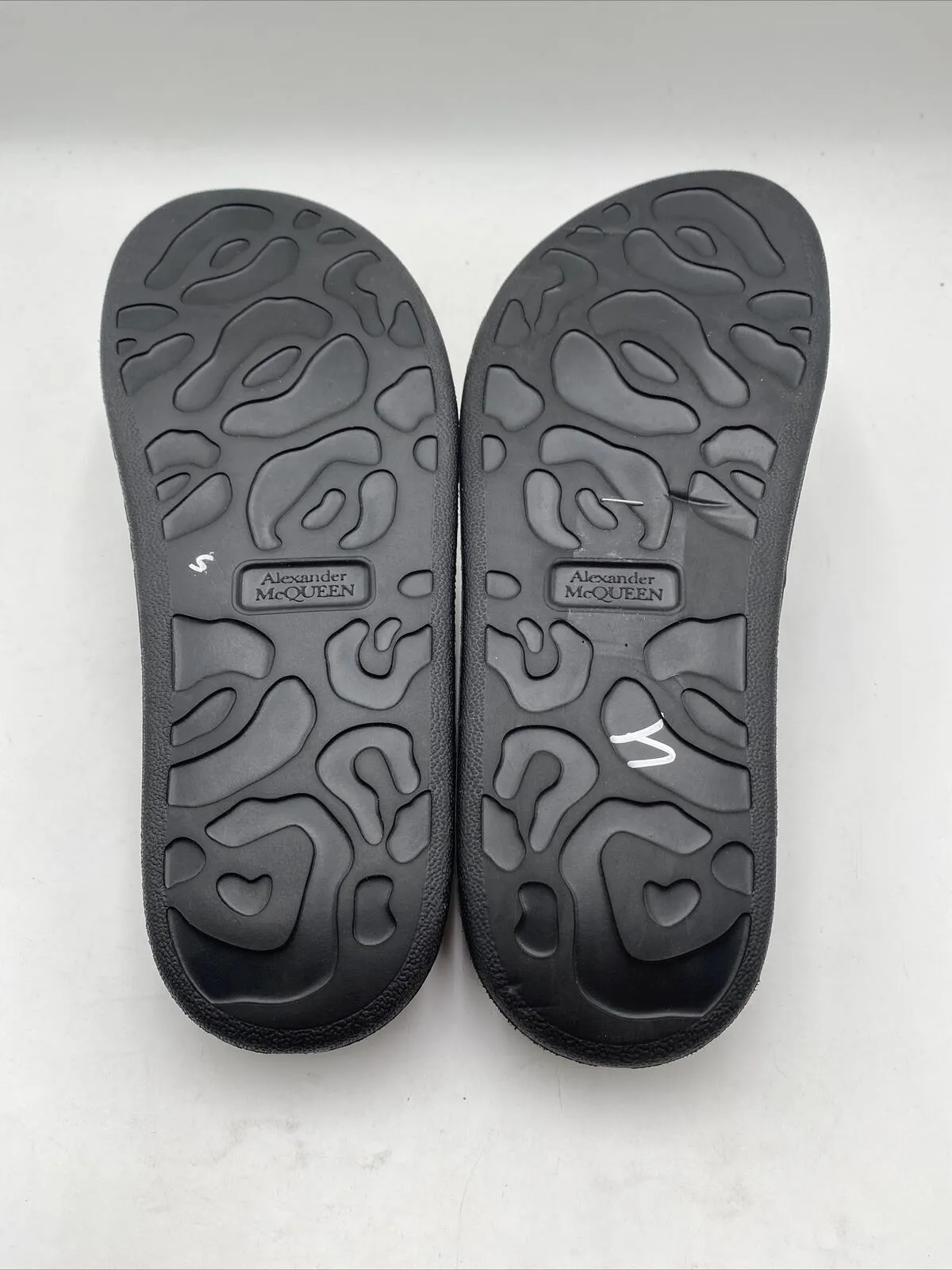 Alexander McQueen Men’s Rubber Slides Black Size 42M - Very Good