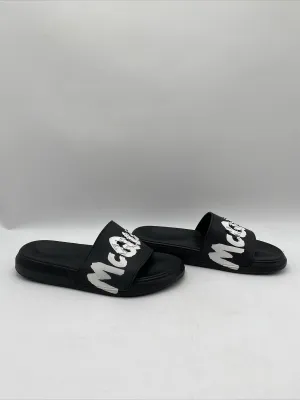 Alexander McQueen Men’s Rubber Slides Black Size 42M - Very Good