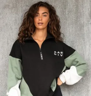 ALL ABOUT EVE Savannah Panel 1/4 Zip Sweatshirt