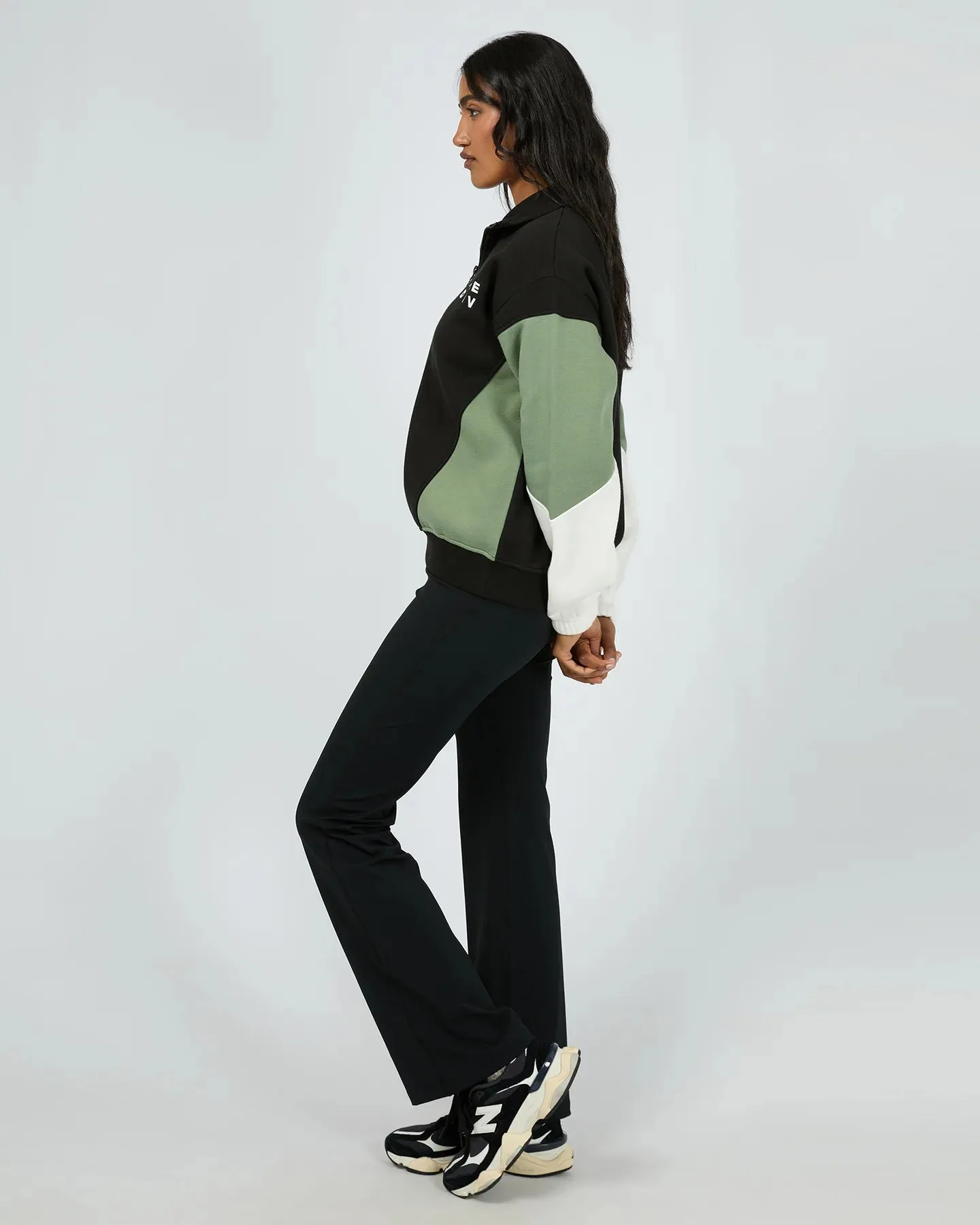 ALL ABOUT EVE Savannah Panel 1/4 Zip Sweatshirt