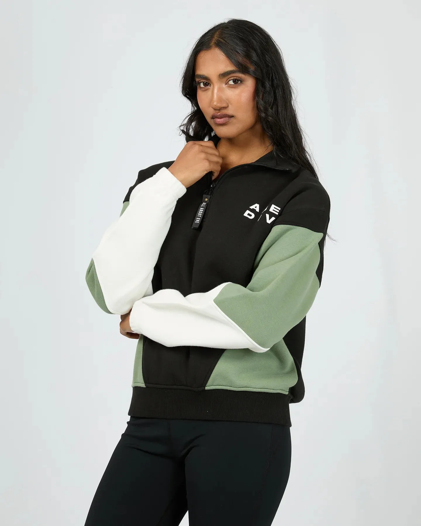 ALL ABOUT EVE Savannah Panel 1/4 Zip Sweatshirt