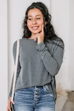 All My Life Tunic Top | Dk Grey