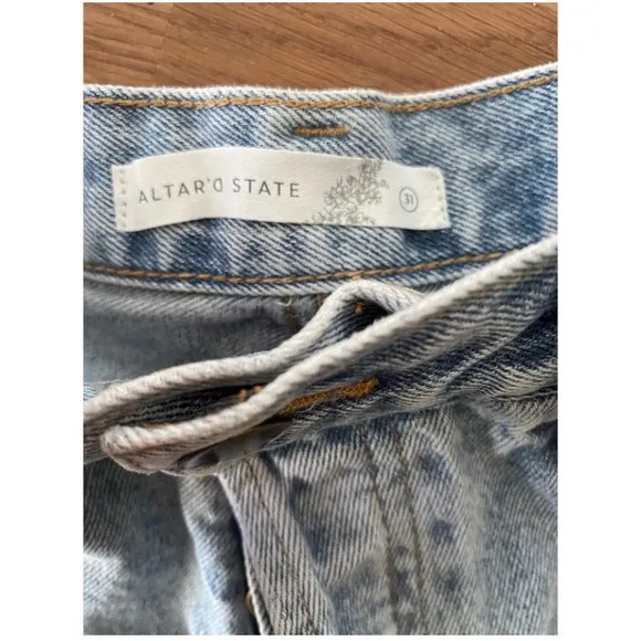 ALTAR’D STATE Distressed Jean Shorts