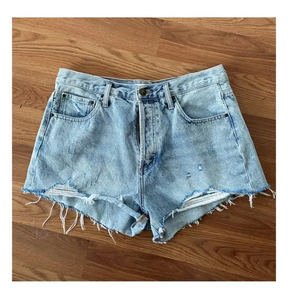 ALTAR’D STATE Distressed Jean Shorts