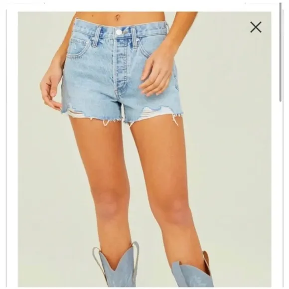 ALTAR’D STATE Distressed Jean Shorts