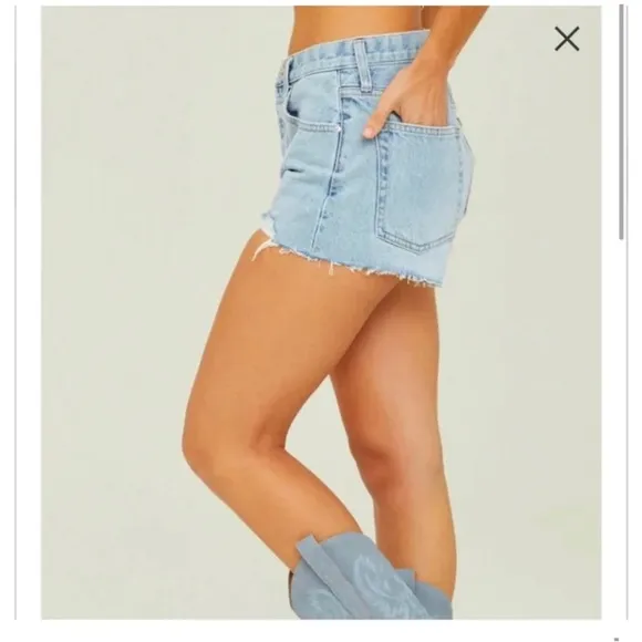 ALTAR’D STATE Distressed Jean Shorts