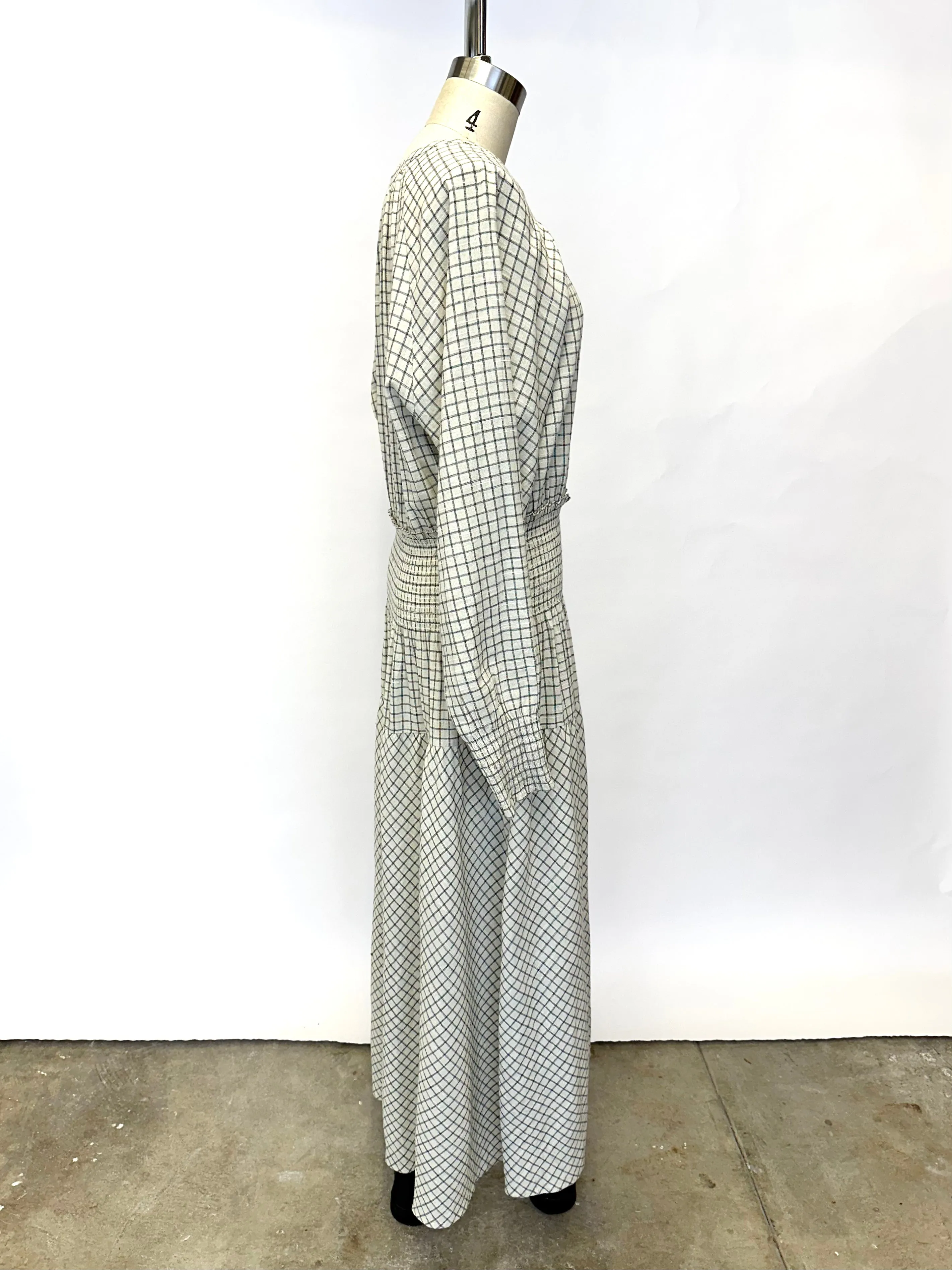 Apiece Apart Cotton Grid Dress