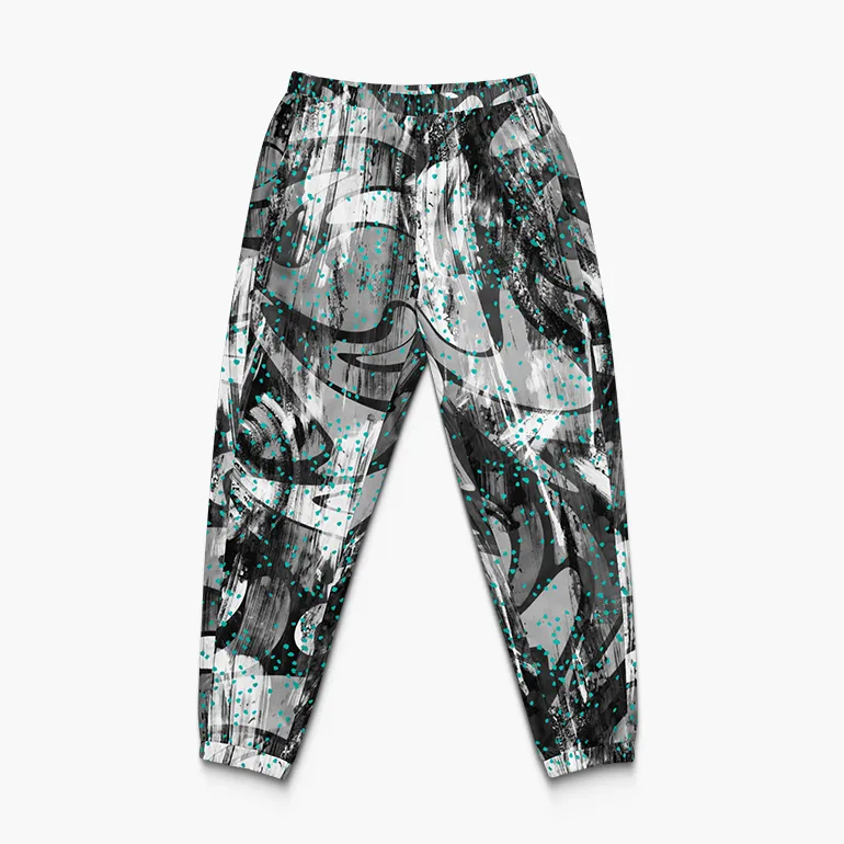 Aqua Speckle Track Pants
