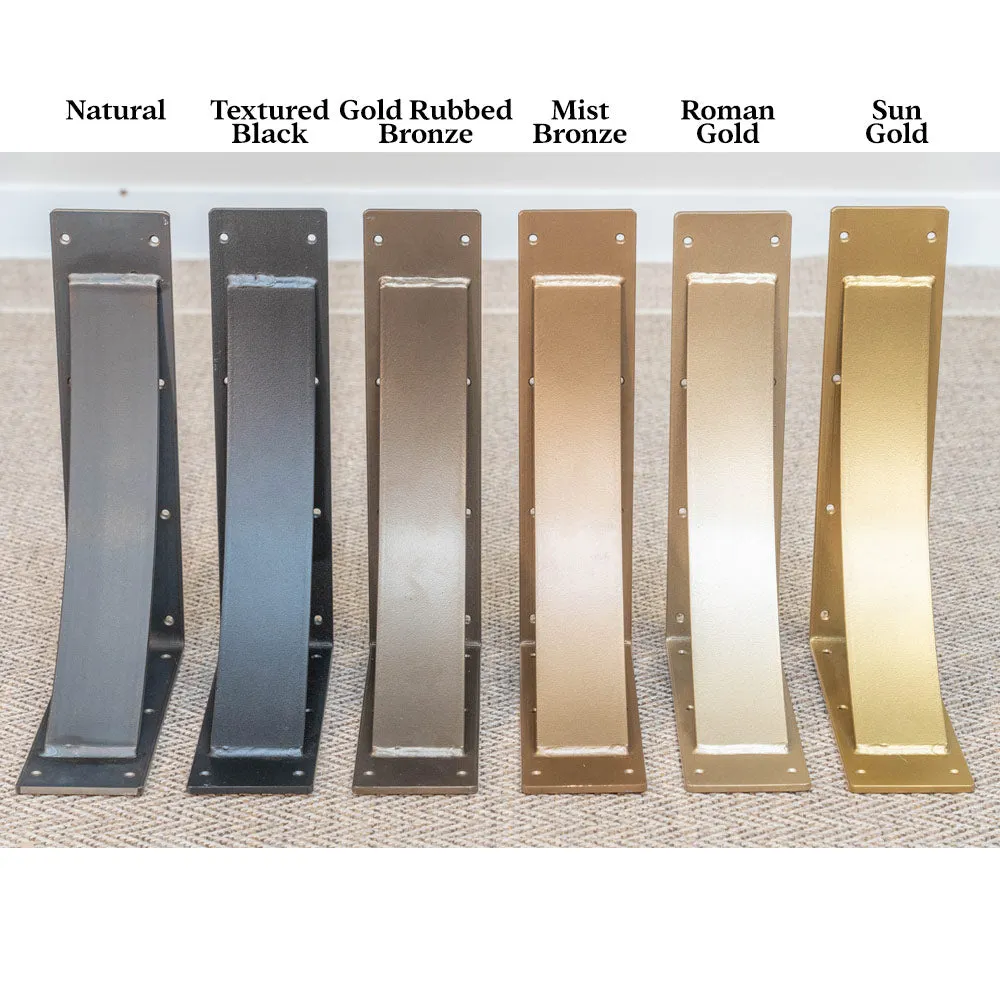 Arched Roman Gold Steel Mantel Bracket