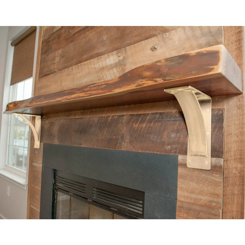 Arched Roman Gold Steel Mantel Bracket