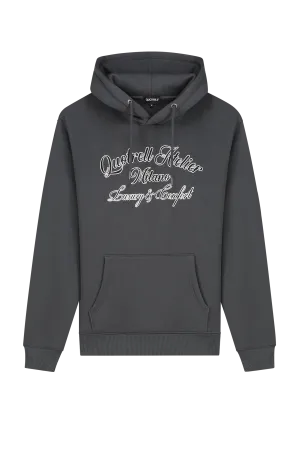 ATELIER MILANO CHAIN HOODIE | ANTHRACITE/WHITE