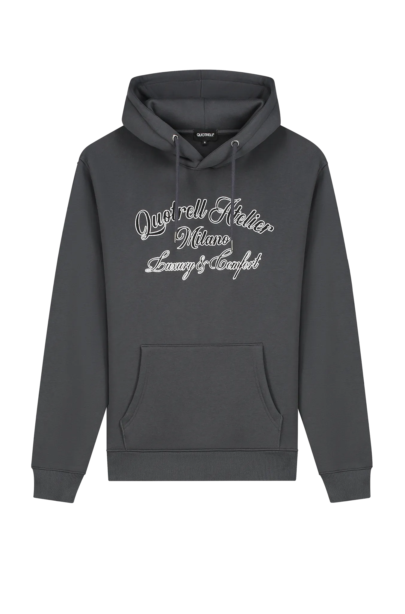 ATELIER MILANO CHAIN HOODIE | ANTHRACITE/WHITE
