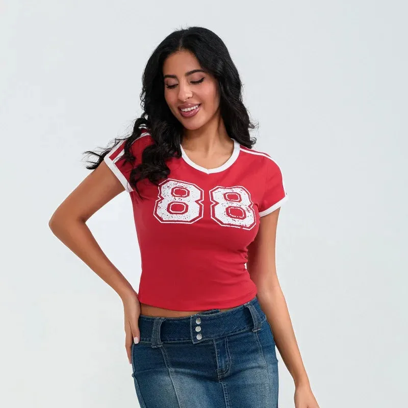 Babe  V Neck Tee