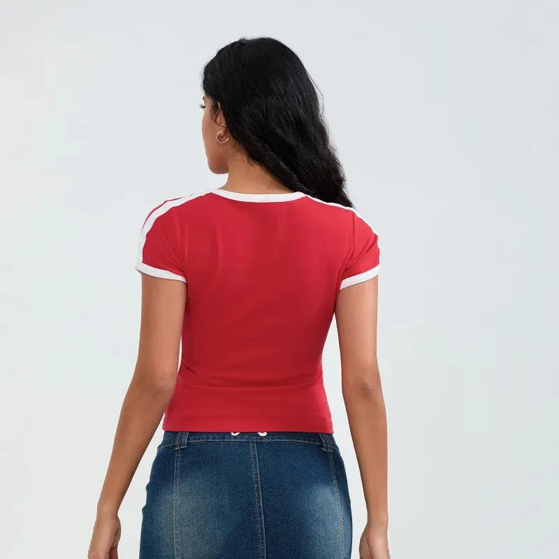 Babe  V Neck Tee