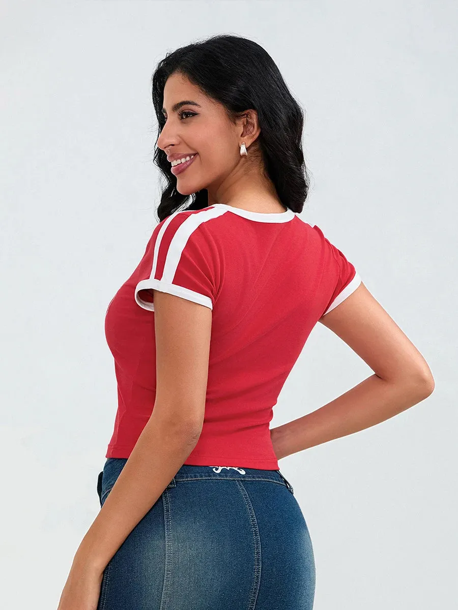Babe  V Neck Tee