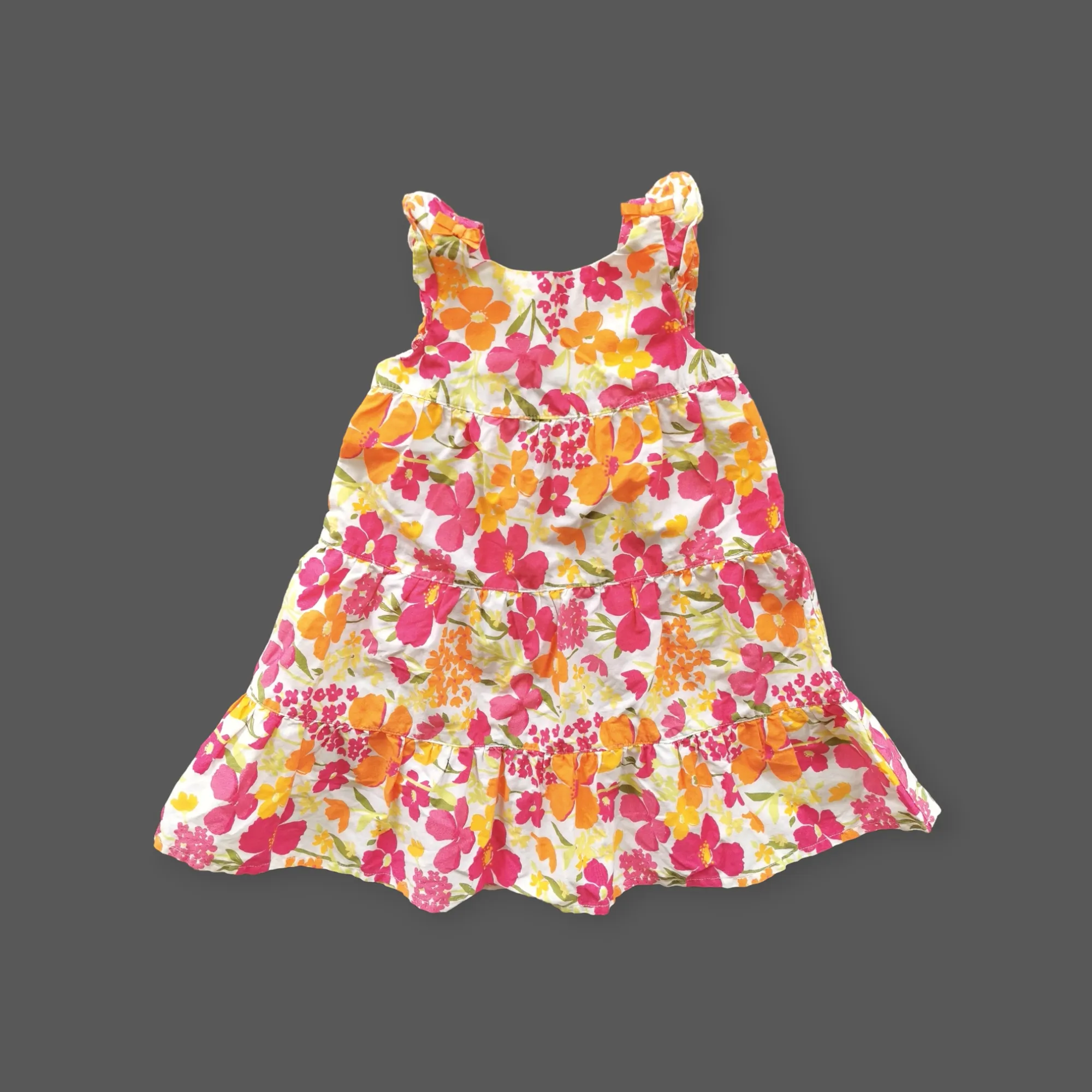 BABY GIRL SIZE 18/24 MONTHS - GYMBOREE Lightweight Floral Dress EUC B37
