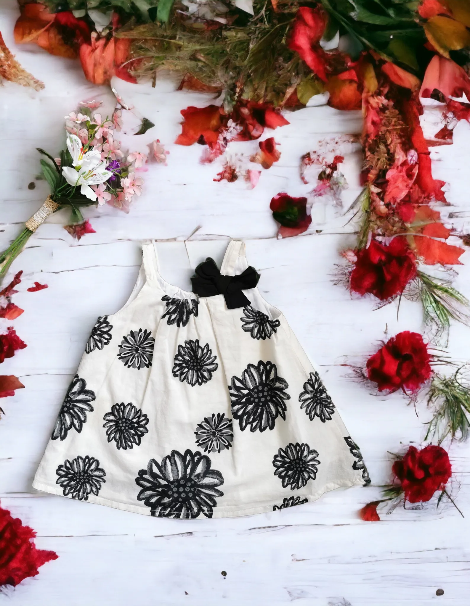 BABY GIRL SIZE 6/12 MONTHS - JOE FRESH, Floral Sun Dress EUC B38