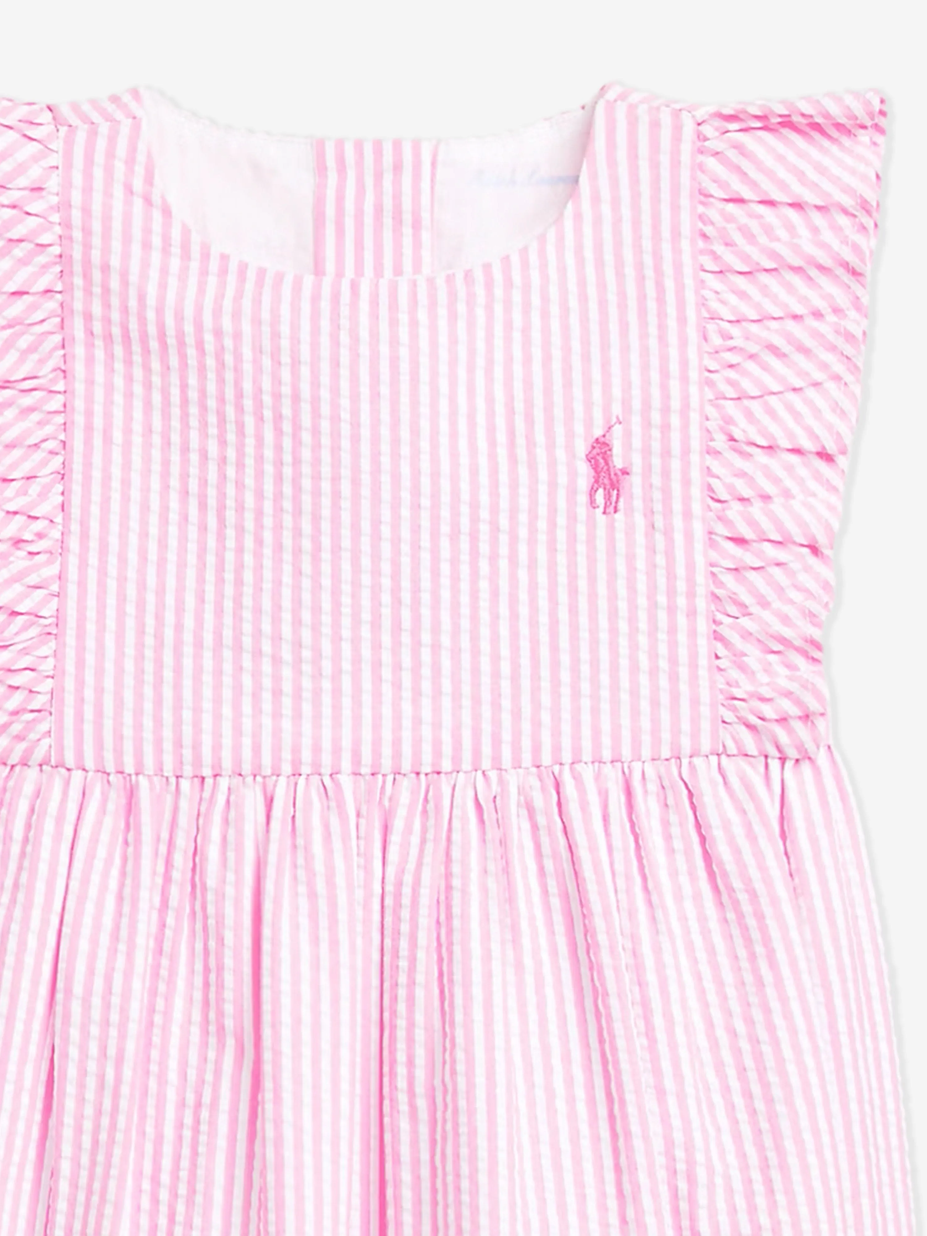 Baby Girls Striped Romper in Pink