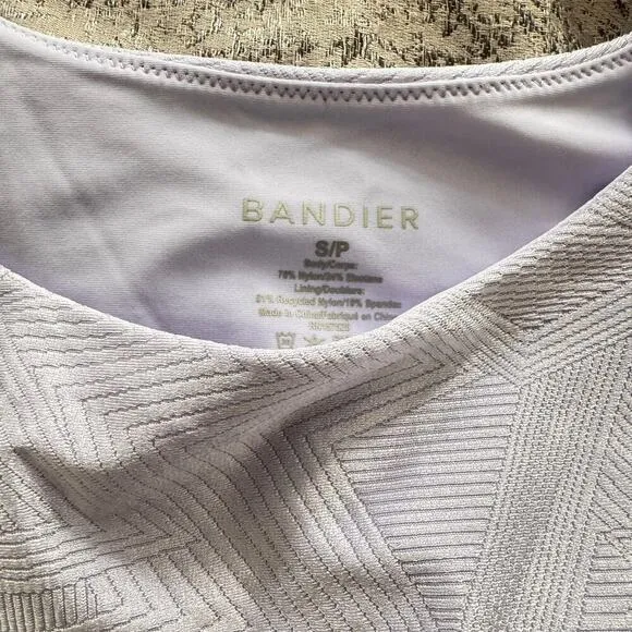 Bandier Tempo Geo Jacquard Sports Bra - Lilac Haze - Small