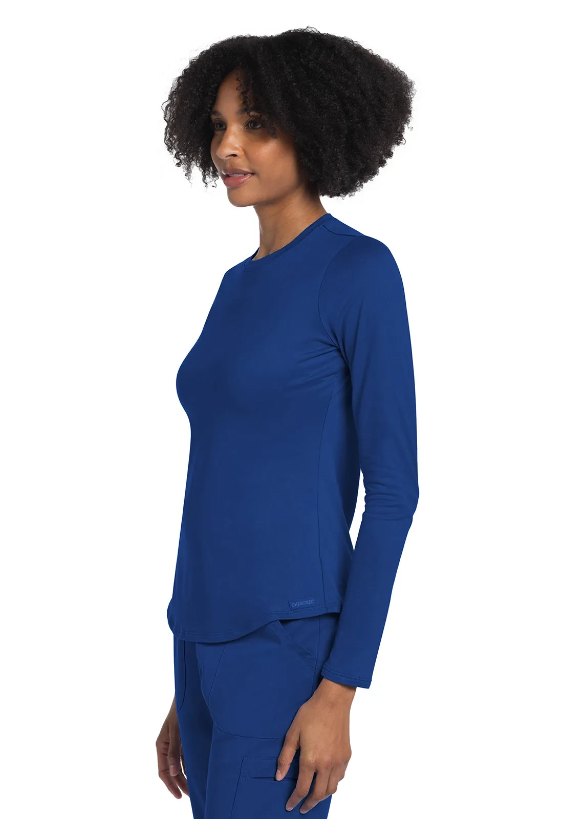 Basics CK773 Long Sleeve Underscrub Knit Tee Galaxy Blue