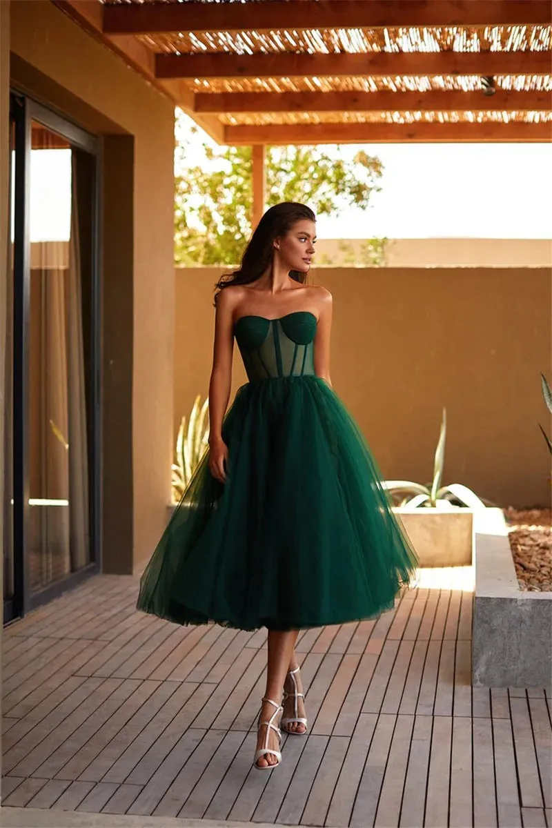 Belinda A Line Tulle Short  Dress