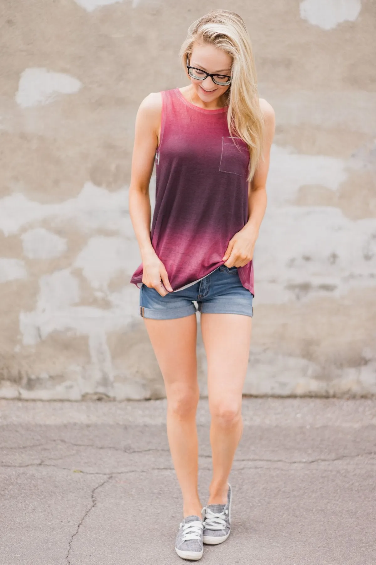 Berry Ombre Tank Top