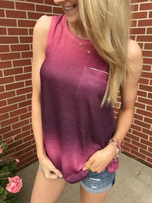 Berry Ombre Tank Top