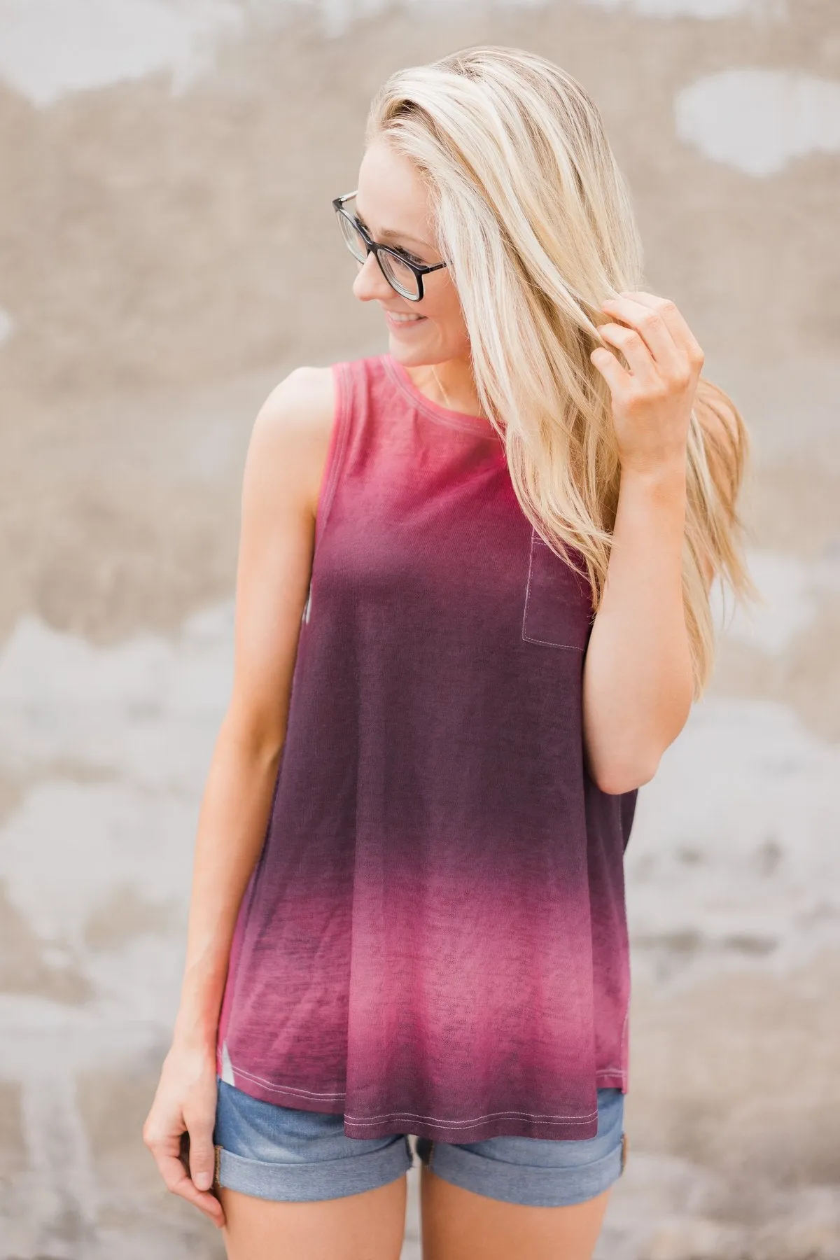 Berry Ombre Tank Top