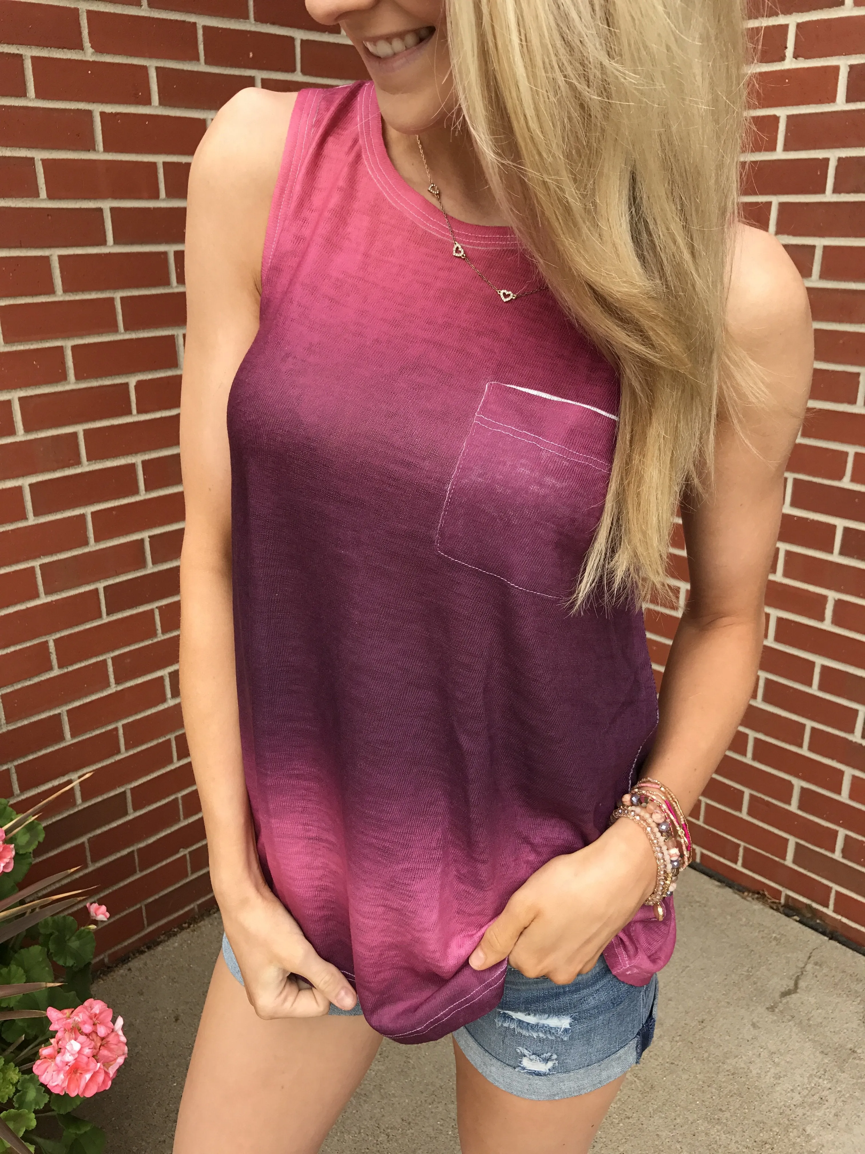 Berry Ombre Tank Top
