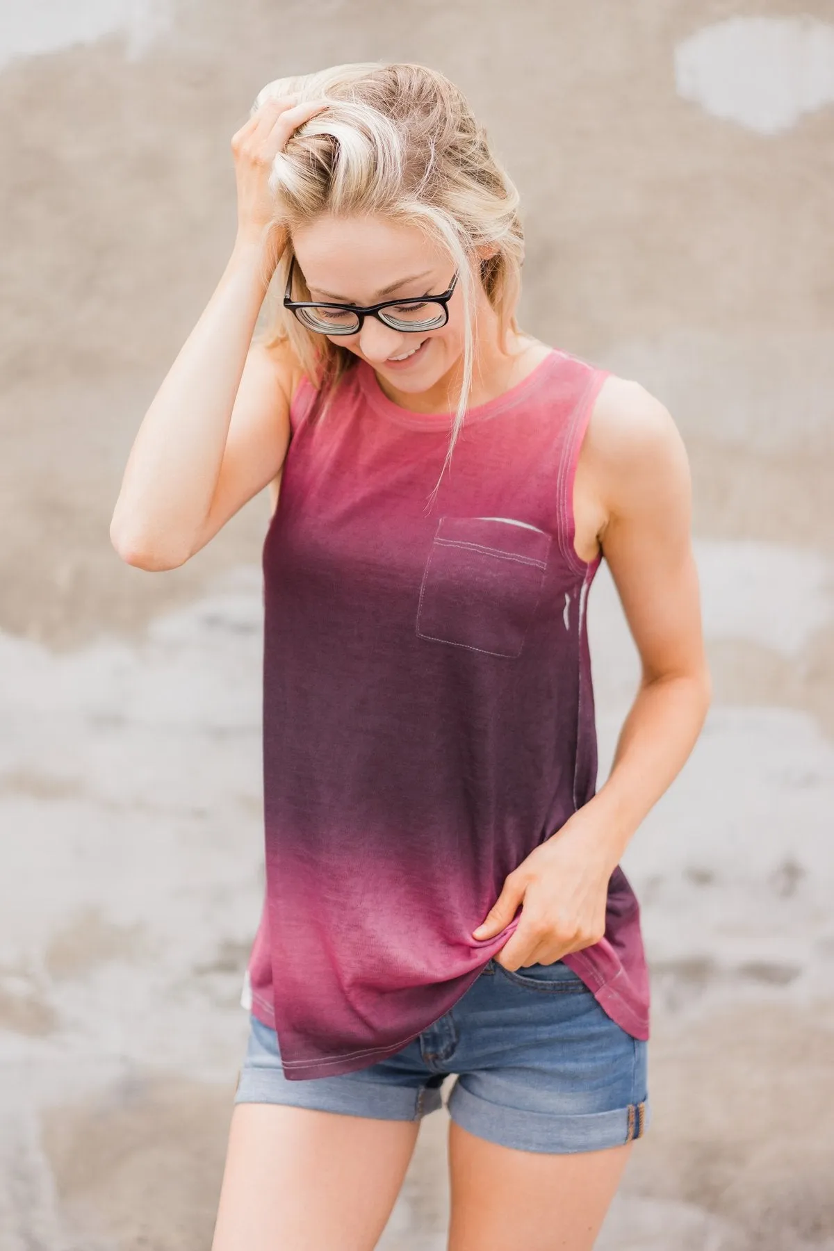 Berry Ombre Tank Top