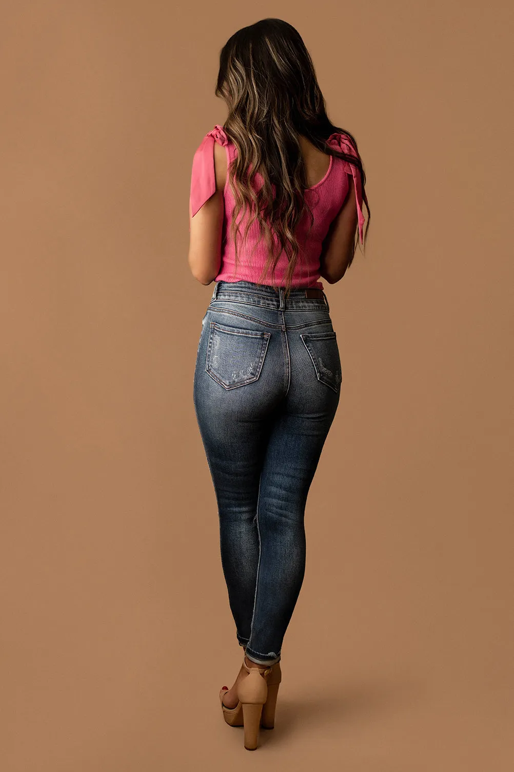 Bianca High-Rise Distressed Skinny Jeans