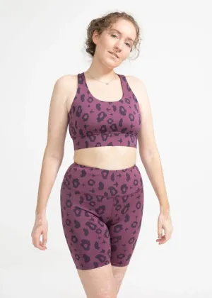 Bike Shorts in Lila Leopard